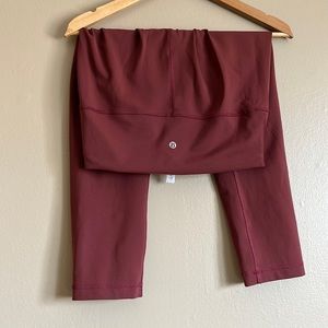 Lululemon wunder train legging in mauve pink